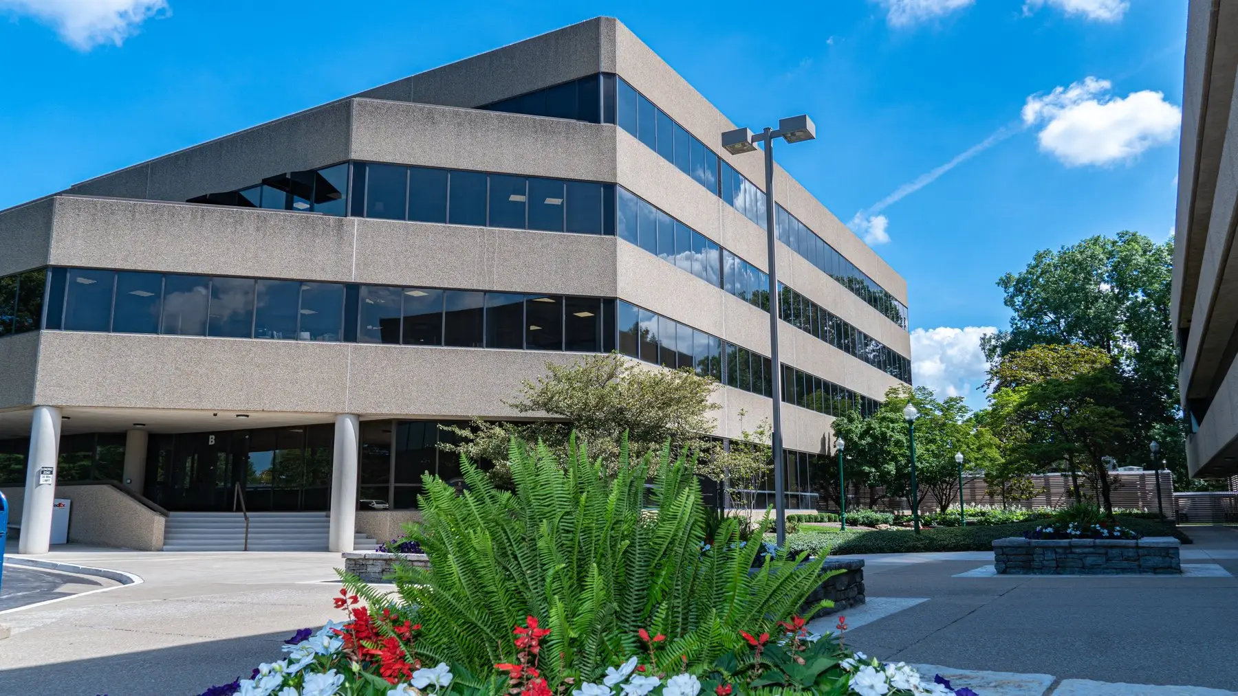 Full exterior view of a Southcreek Park Class A office building